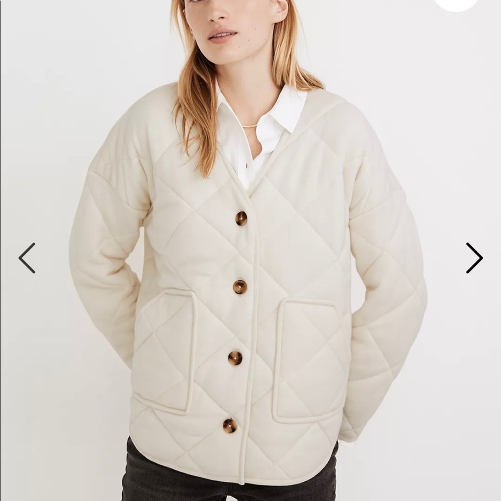 Madewell quilted sweater jacket